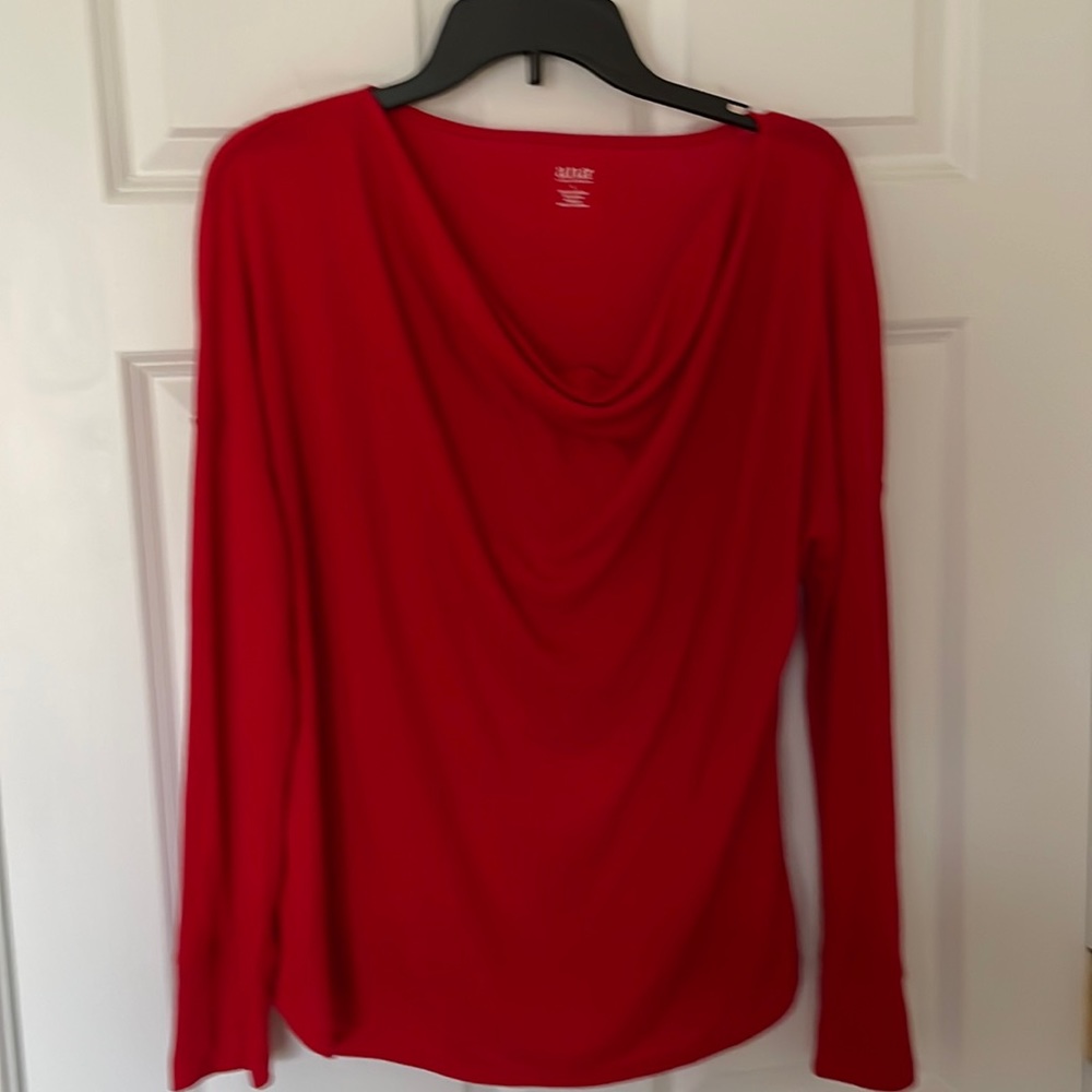 Ana draped neck long sleeve shirt